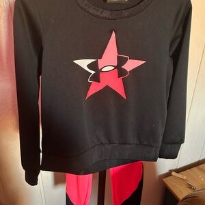 Under Armour sweatshirt & leggings set, girls size 6